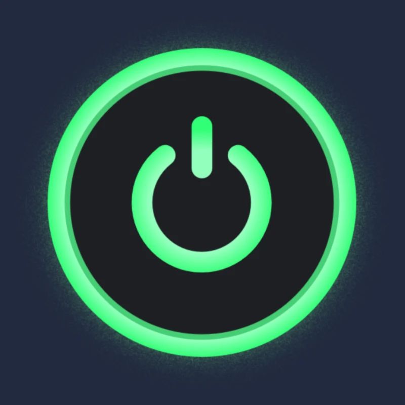 power on, power button