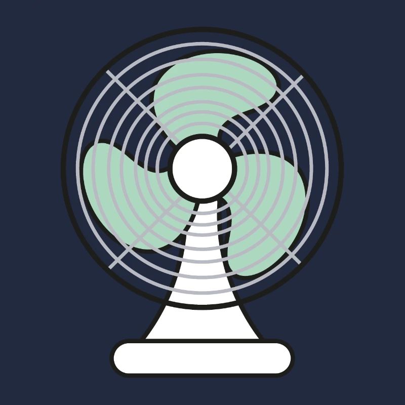 Heat Fan Drawing Summer