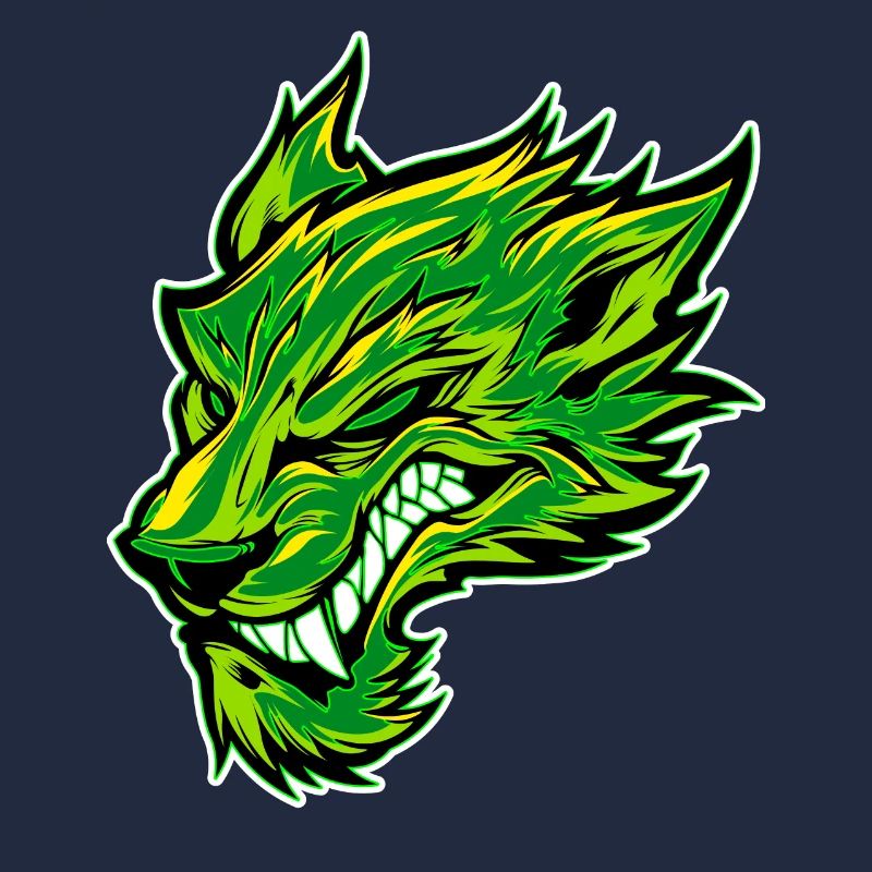 Wolf Head Wolf Head Tattoo Graffiti Green