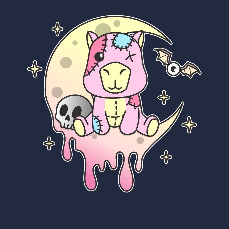 Kawaii Gothic Capybara Pastel Gothic Goth