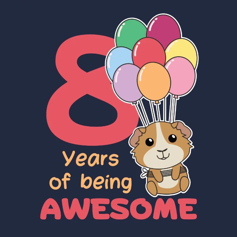 Cochons d’Inde pour les enfants de 8e anniversaire huit