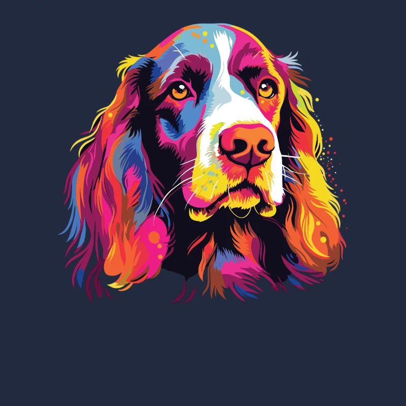Aquarelle colorée Welsh Springer Spaniel