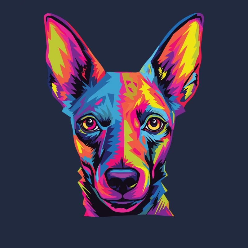 Aquarelle colorée Xoloitzcuintli