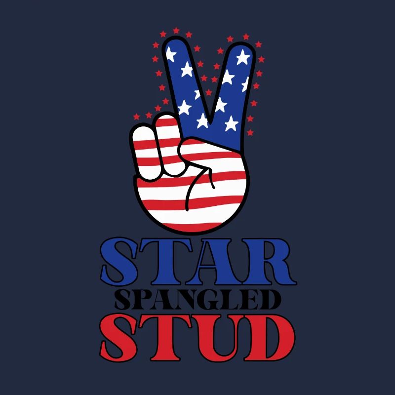 Star Spangled Stud Friedenszeichen USA Flagge