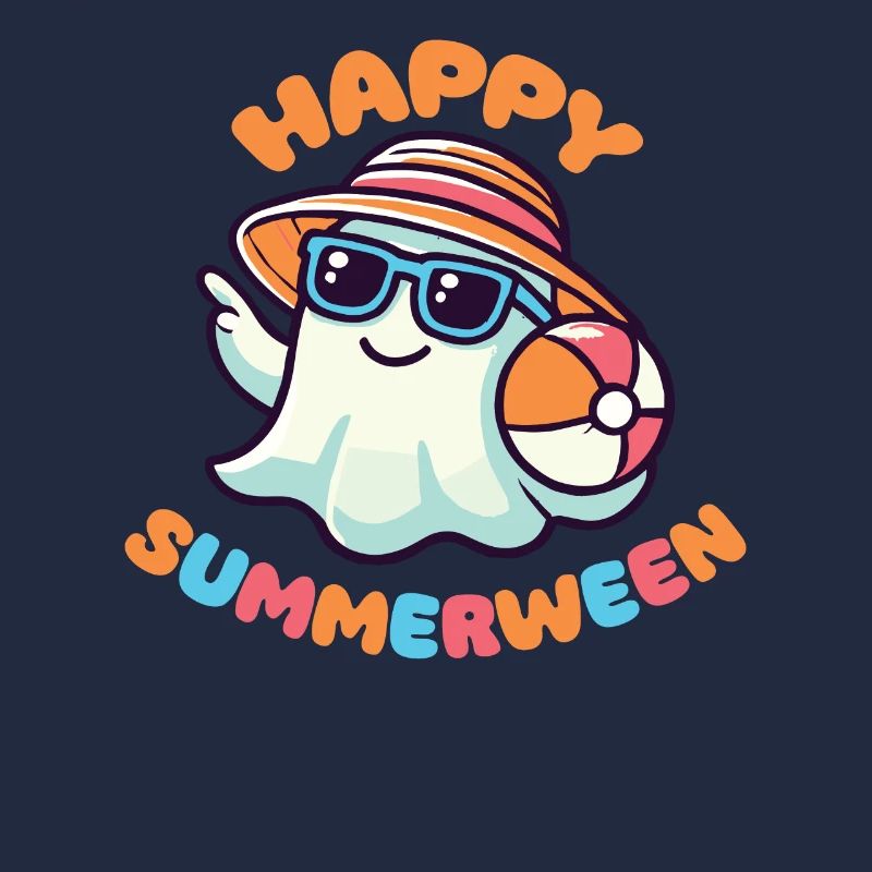 Happy Summerween Summer Halloween Ghost