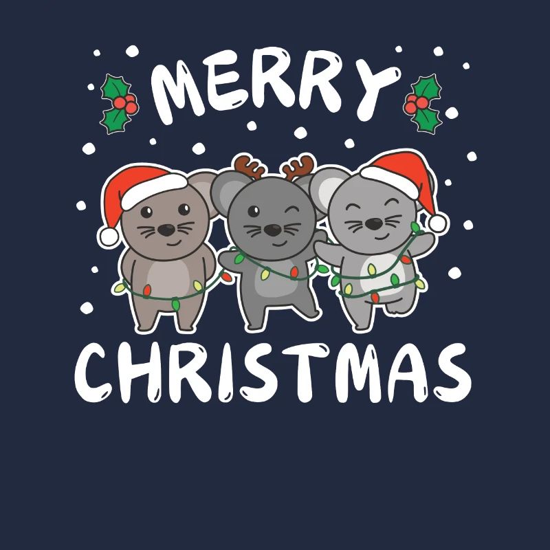 Joyeux Noël Mignon Souris de Noël