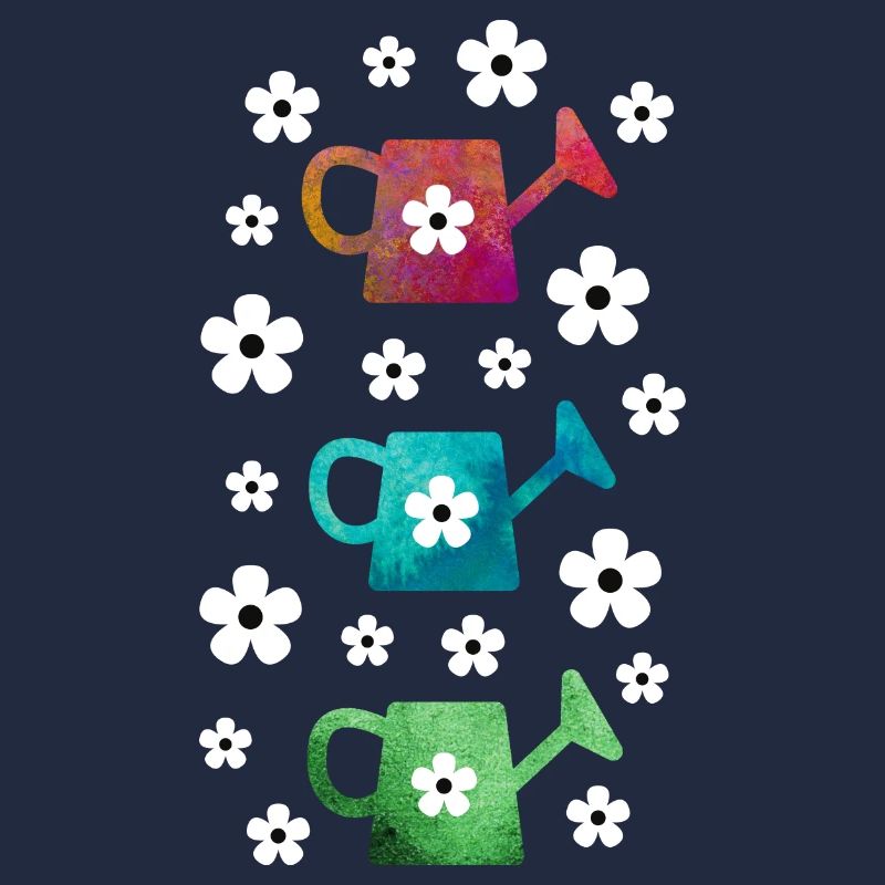 Gießkanne mit Blumen