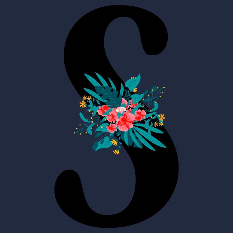 Buchstabe S geblümt