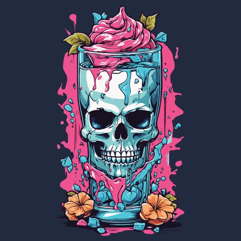 Goth Sundae crâne Weirdcore Pastel gothique