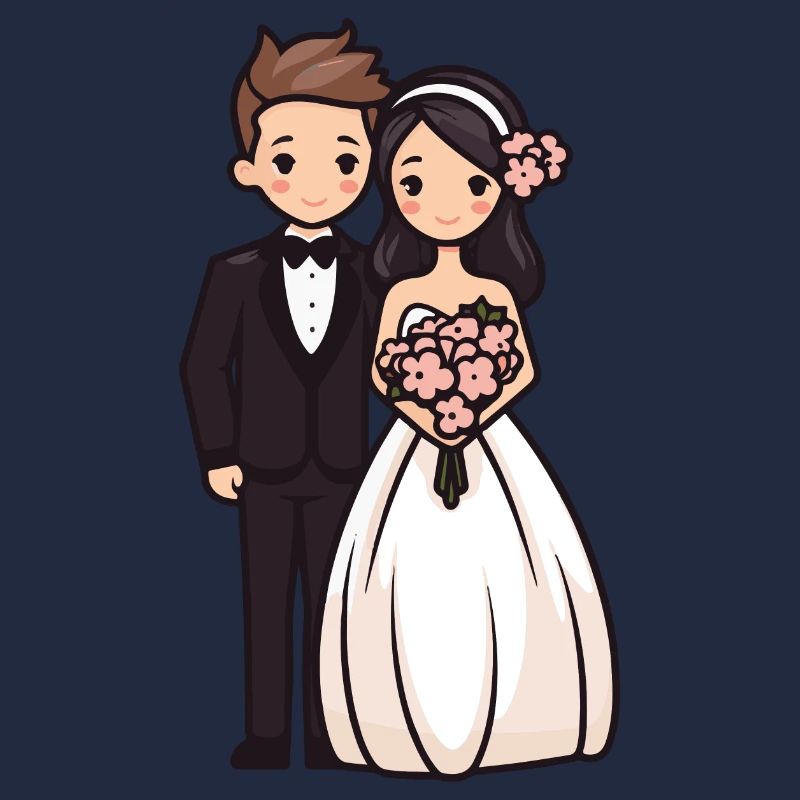Mariée marié jeunes mariés mariage