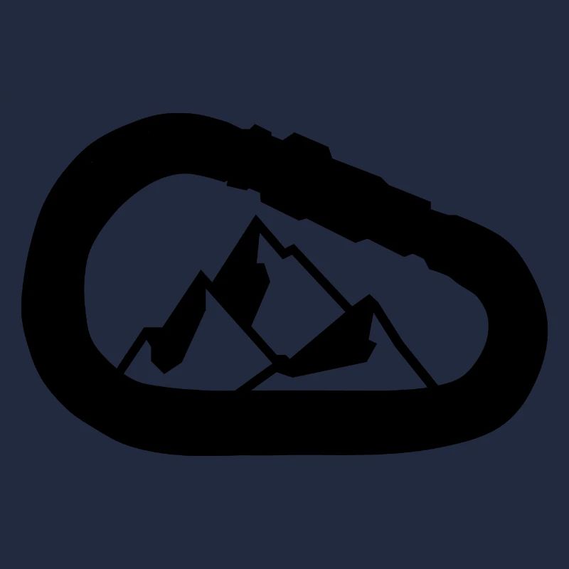 Klettern Karabiner mit Berge