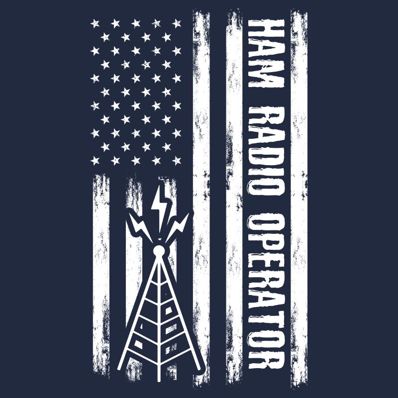 Patriotic Ham Radio Operator Morse Coding A Ham