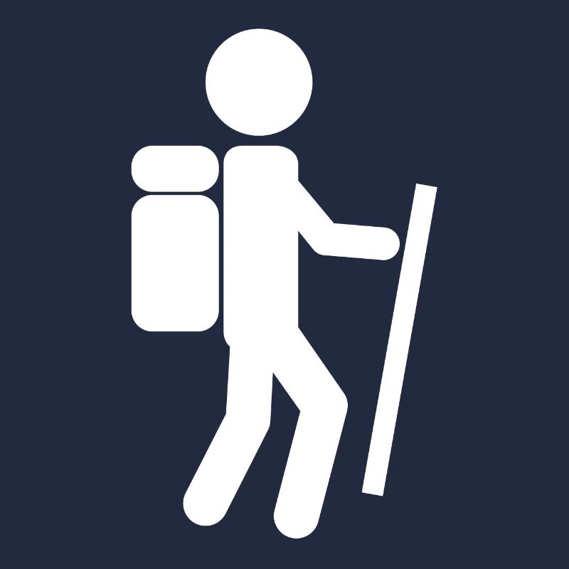 Wanderer als Strichmännchen