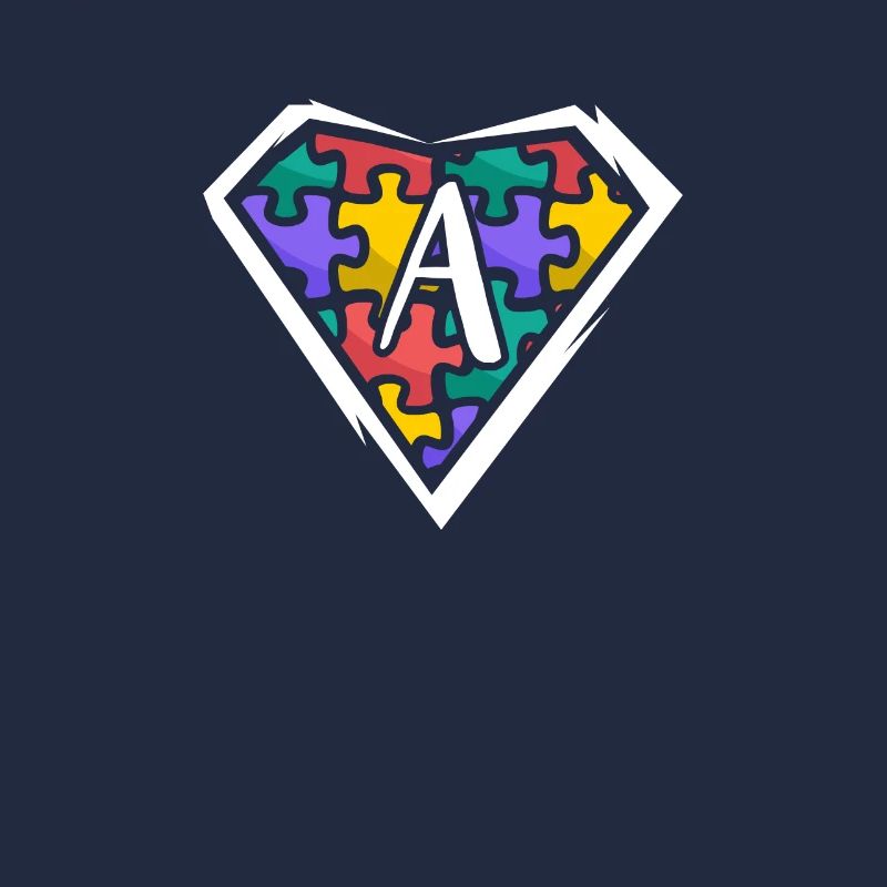 Autismus Puzzle Superkraft Held