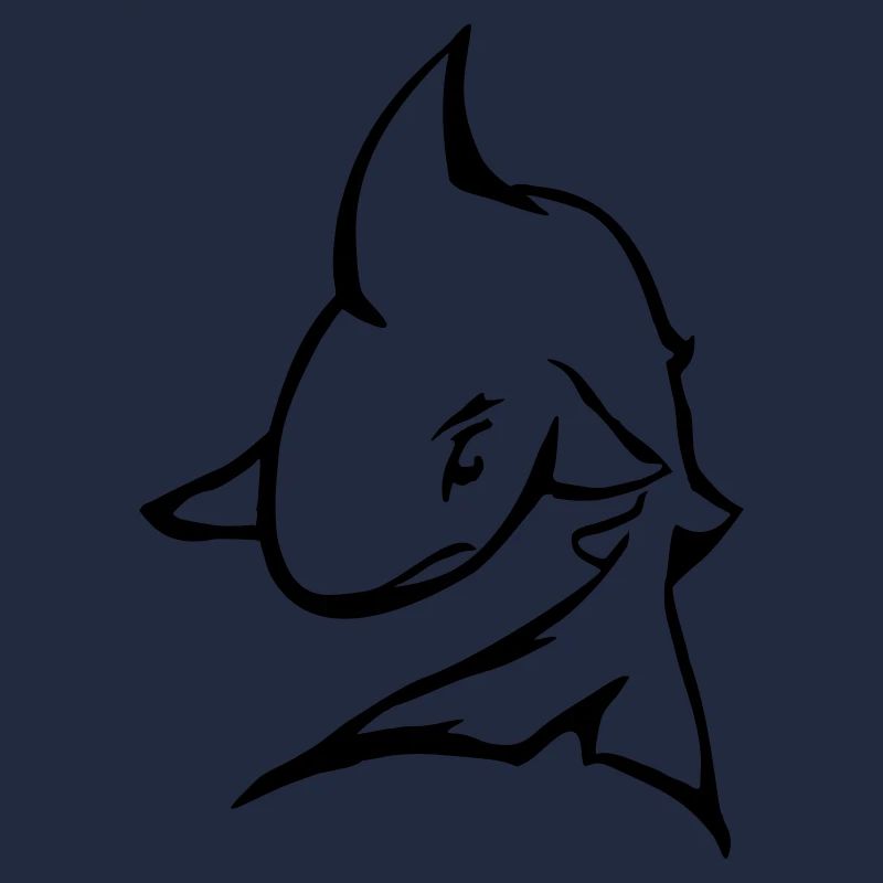 dessin au trait requin
