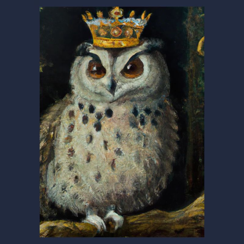 Eule mit Krone