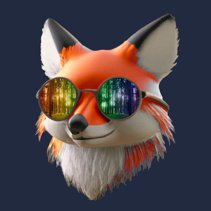 Fuchs Kopf mit Sonnenbrille