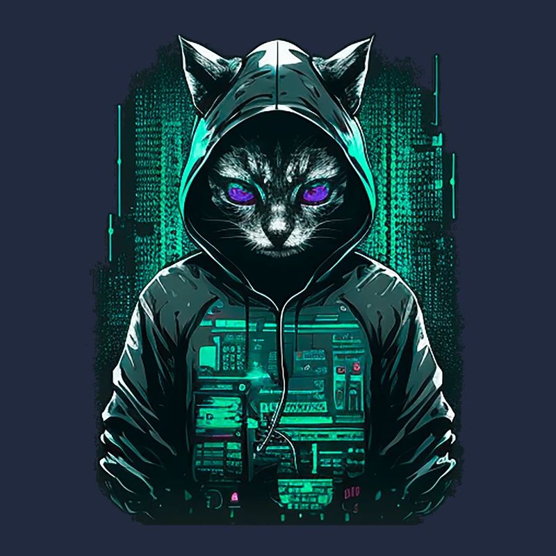 Cyber Hacker Katze