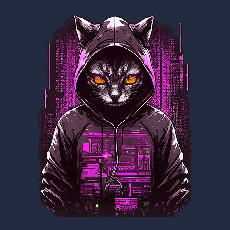 Cyber Hacker Katze