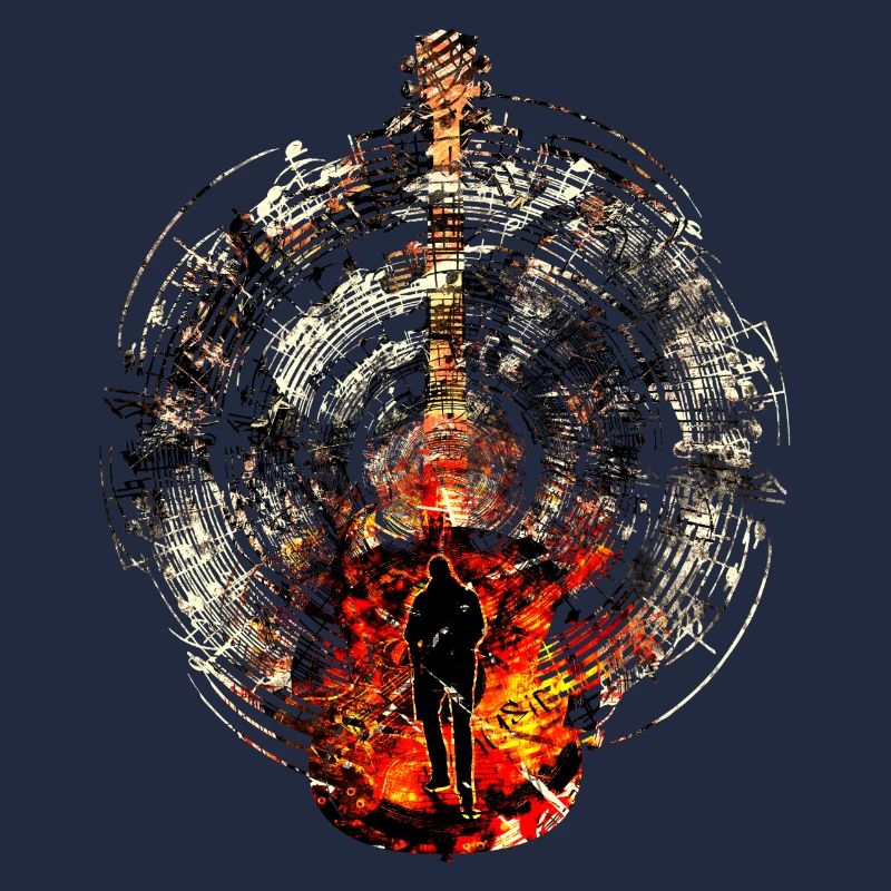 Coole Gitarre mit Noten