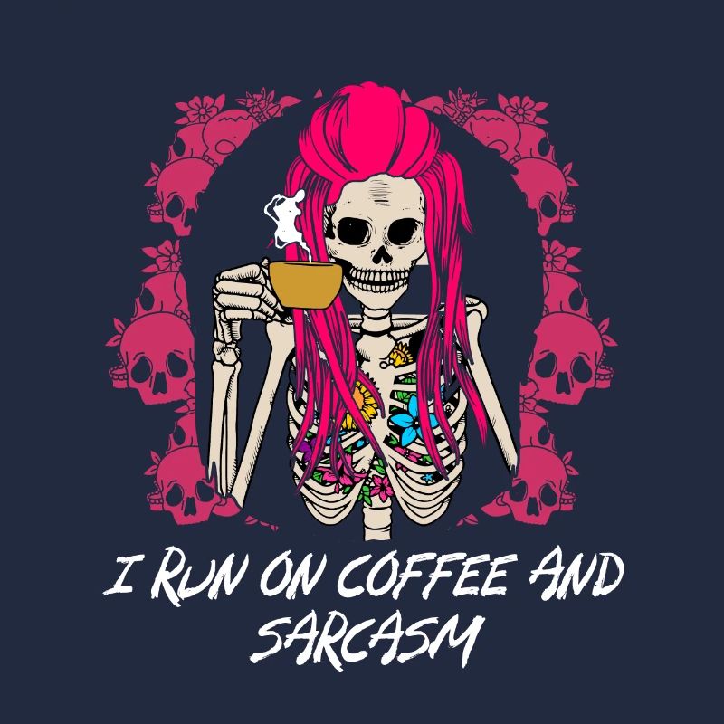 Je cours avec du café et du sarcasme drôle de café