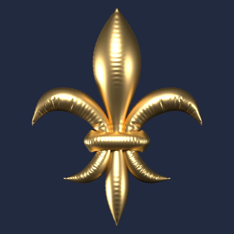 Fleur de Lys / Fleur de Lis à l’aspect or ballon