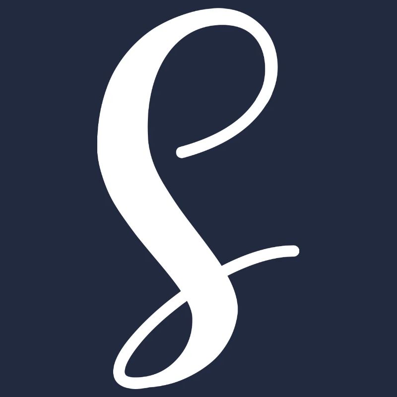 Calligraphy, initial S