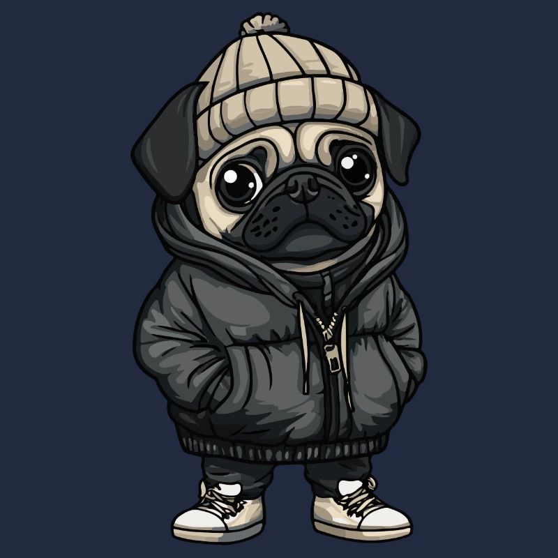 Mops Hund Cartoon