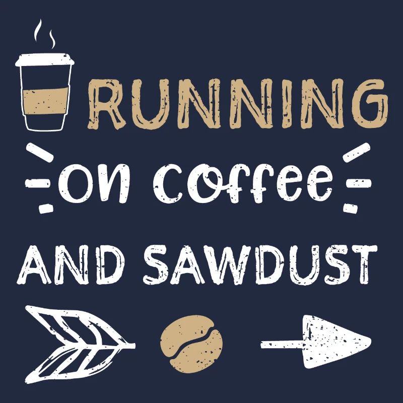 Courir sur le café et la sciure de bois