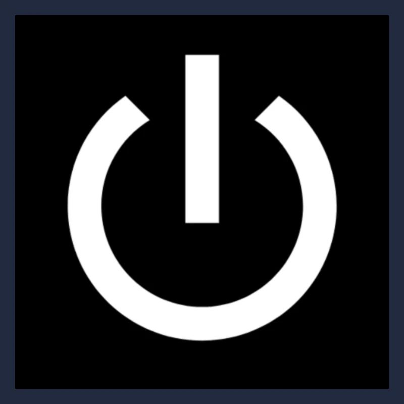 Start button power button white on black switch