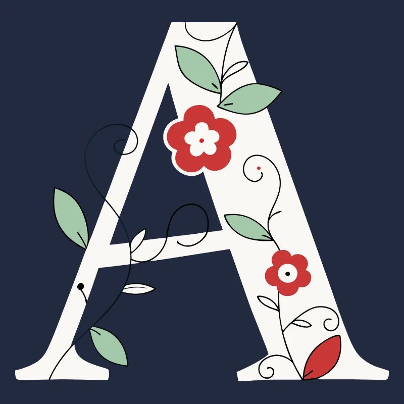 Letter A Monogram Retro