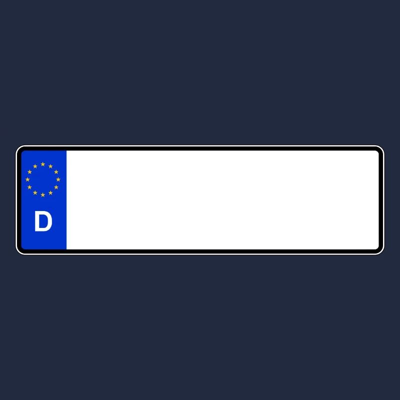 Plaque d'immatriculation vierge courte