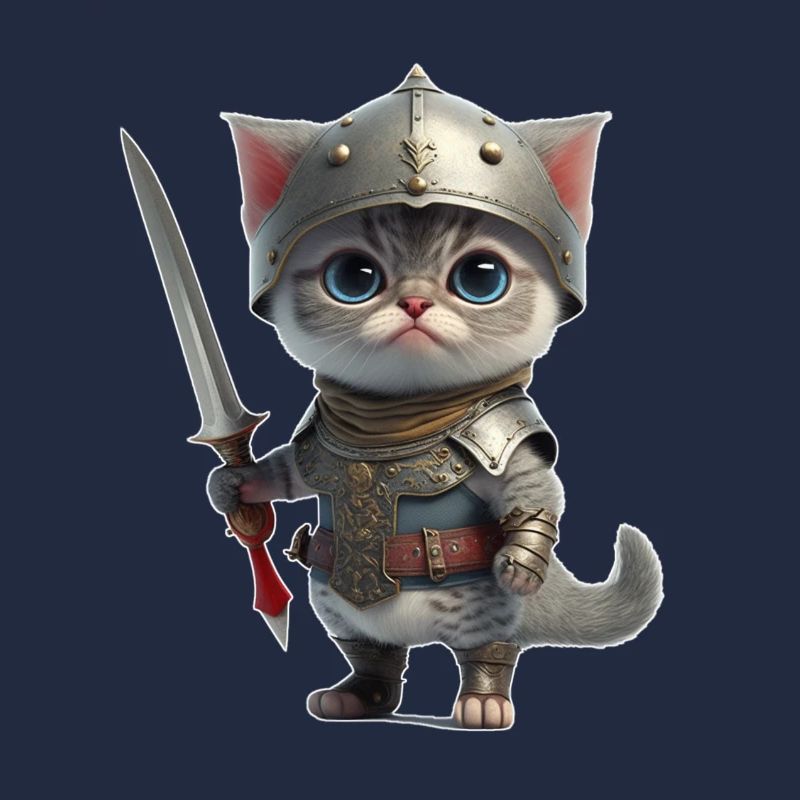 Katze als Ritter