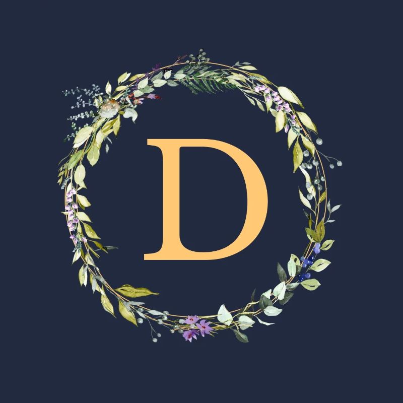 D Monogramm Eukalyptus-Kranz