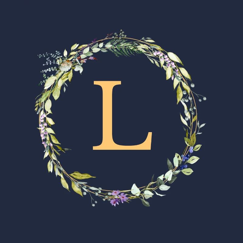 L Monogramm Eukalyptus-Kranz