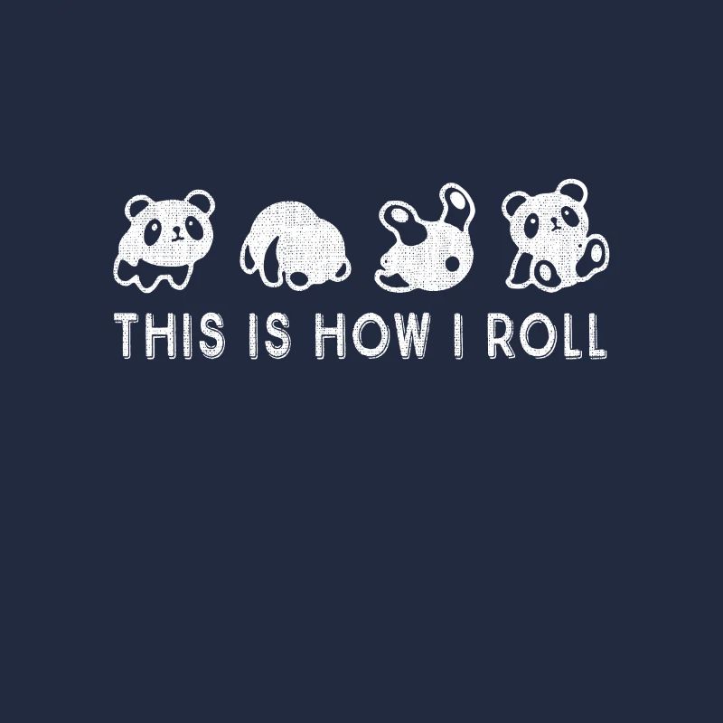 Conception mignonne de petit ours panda Voici comment je roule