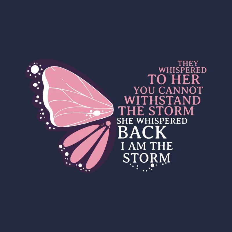 Citation de conception de papillon cool je suis la tempête