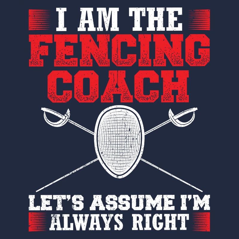 Citation de conception d'escrime sarcastique Coach d'escrime