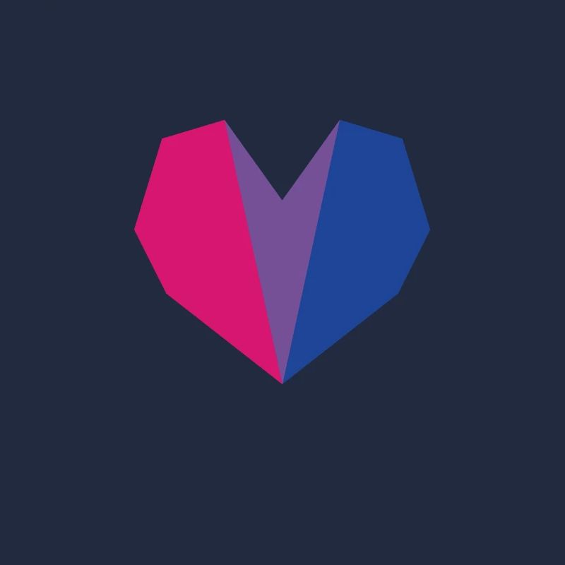 Drapeau de coeur Bi Pride