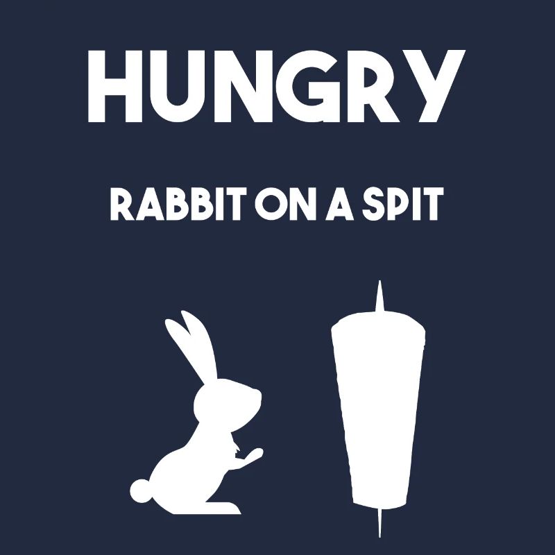 Rabbit on a spit withe