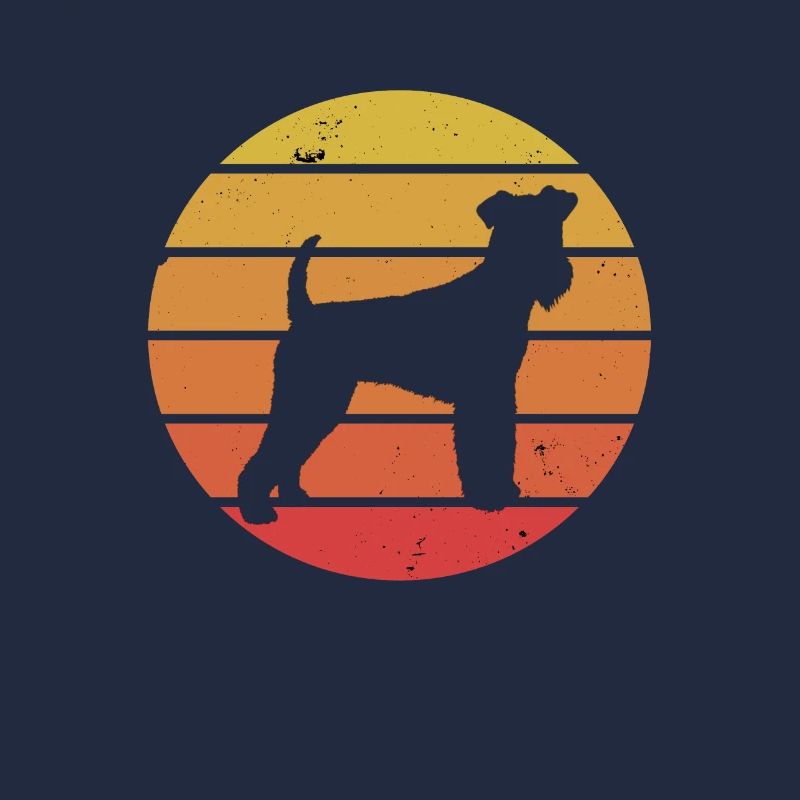 Airedale terrier Hund Vintage Retro Evolution