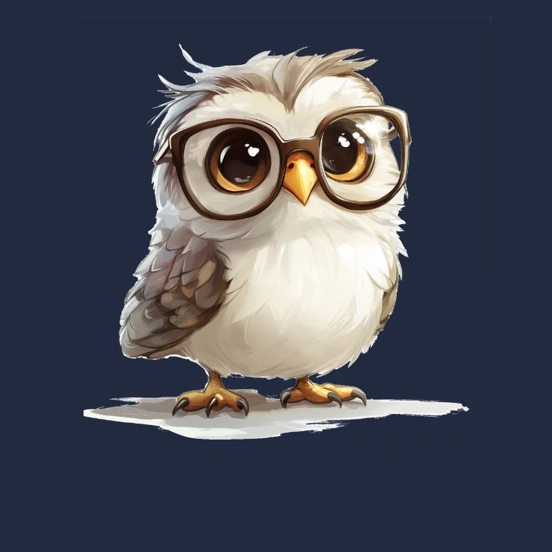 Süße Eule mit Brille
