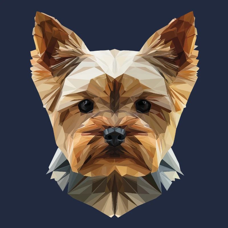 Yorkshire Terrier Low Poly Art Design