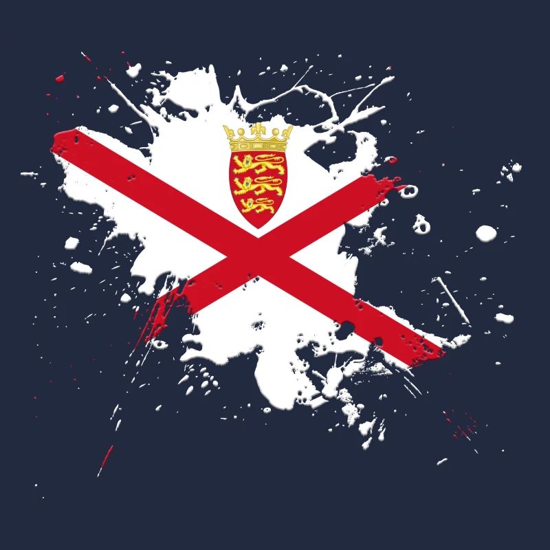 Drapeau Jersey comme une touche de couleur