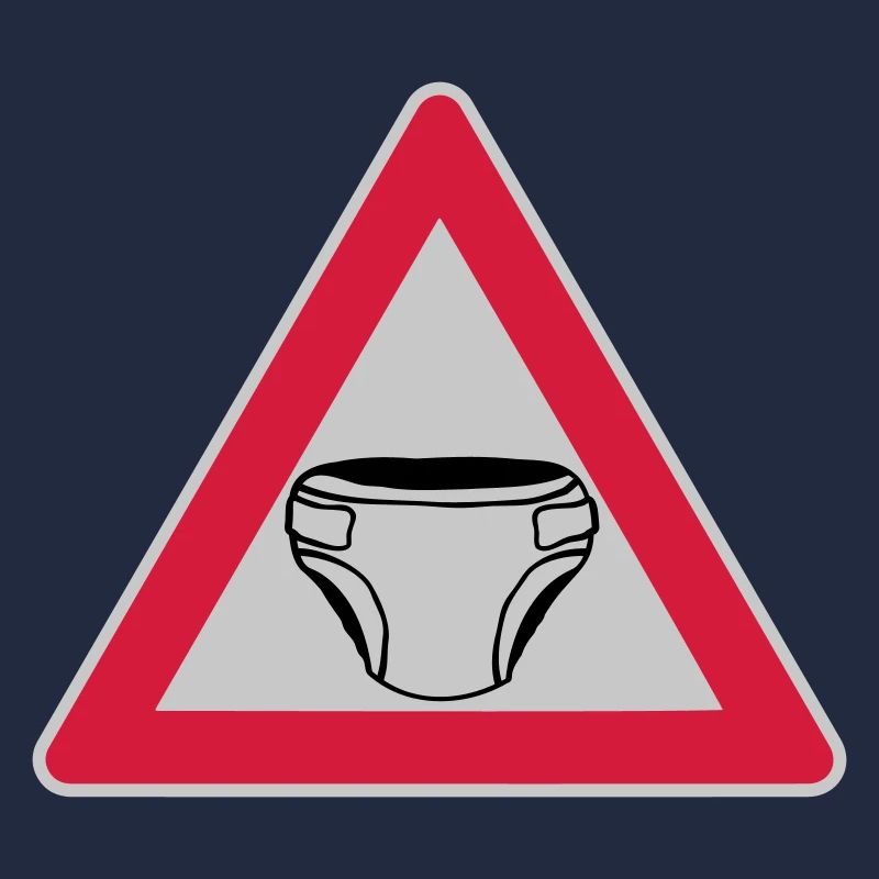 Vorsicht Schild Windel