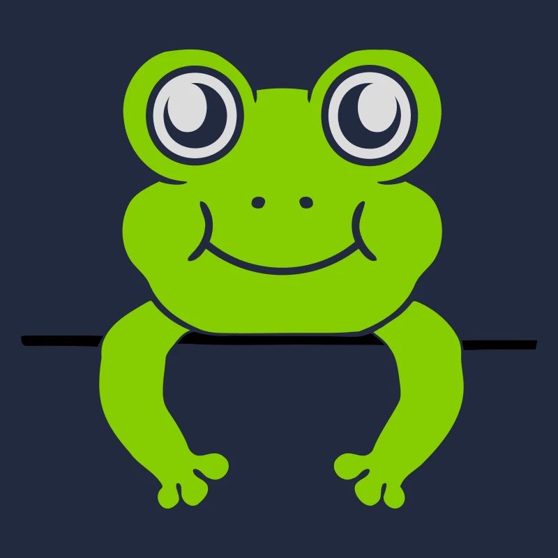 Frosch Mauer Schild Comic