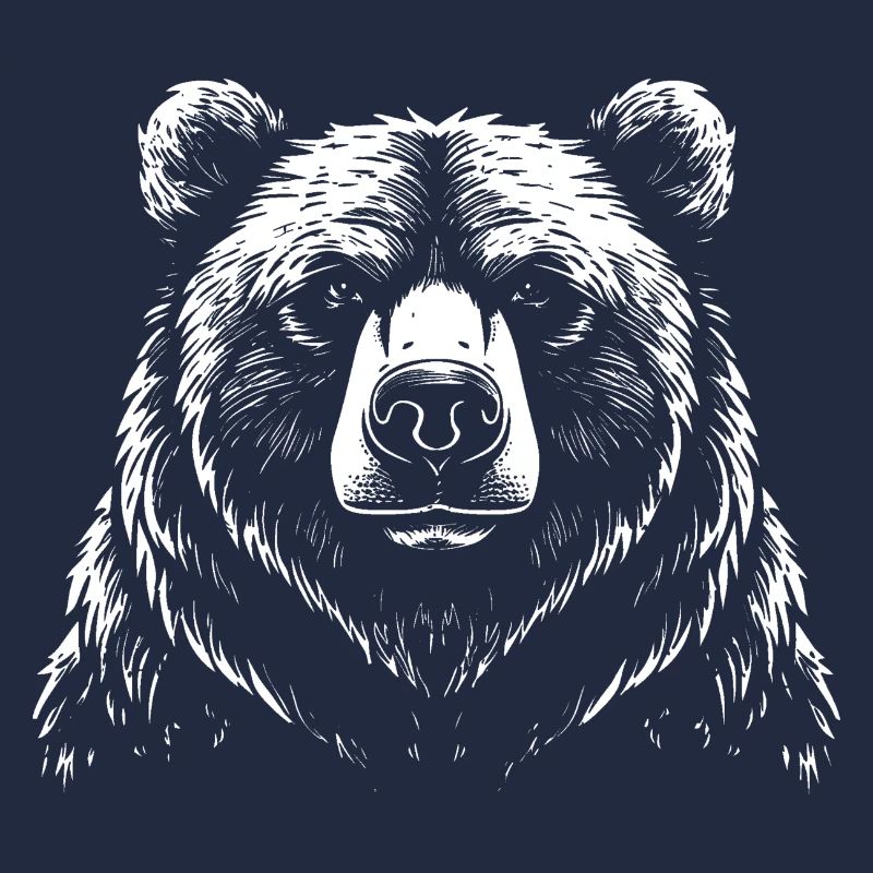 Conception réaliste d’illustration d’ours brun