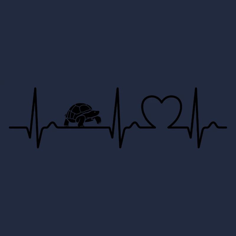 Courbe ECG - Courbe cardiaque - Pouls - Tortue