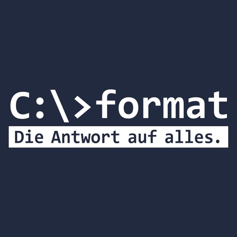 Format C - Formatierung Konsole Nerd Geek Retro