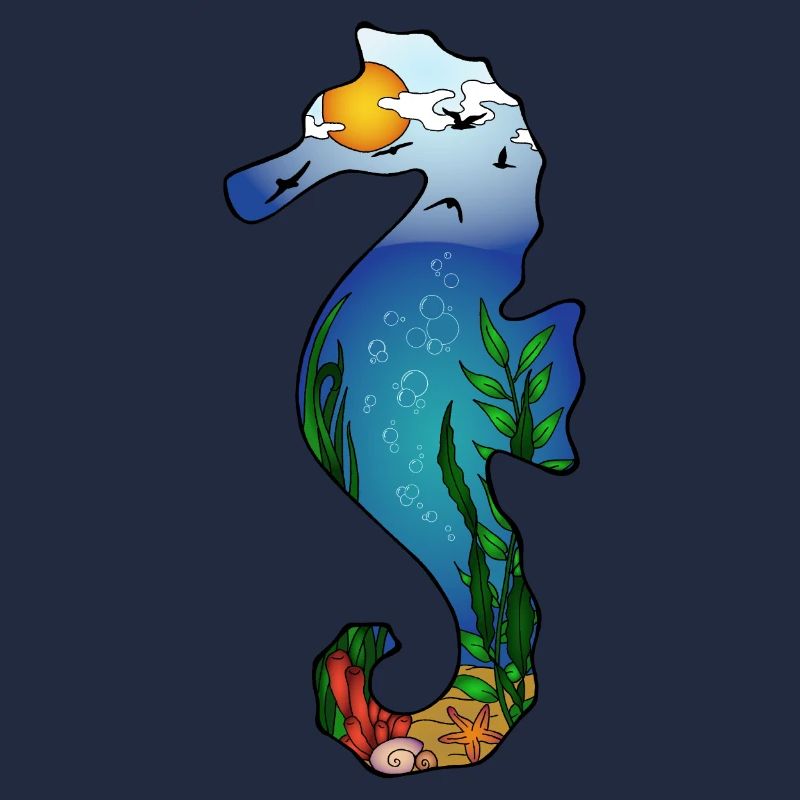 Seepferdchen Silhouette